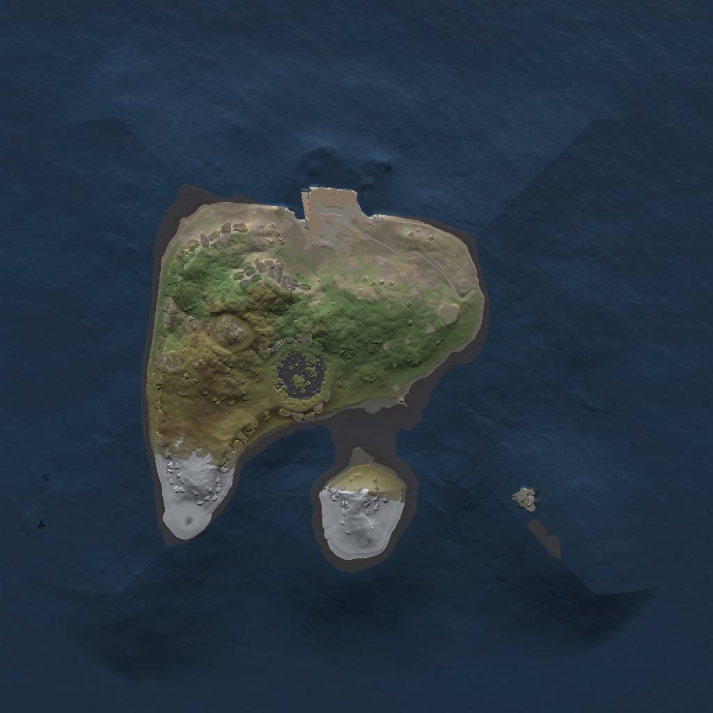 Rust Map: Procedural Map, Size: 1500, Seed: 2035613453, 3 Monuments