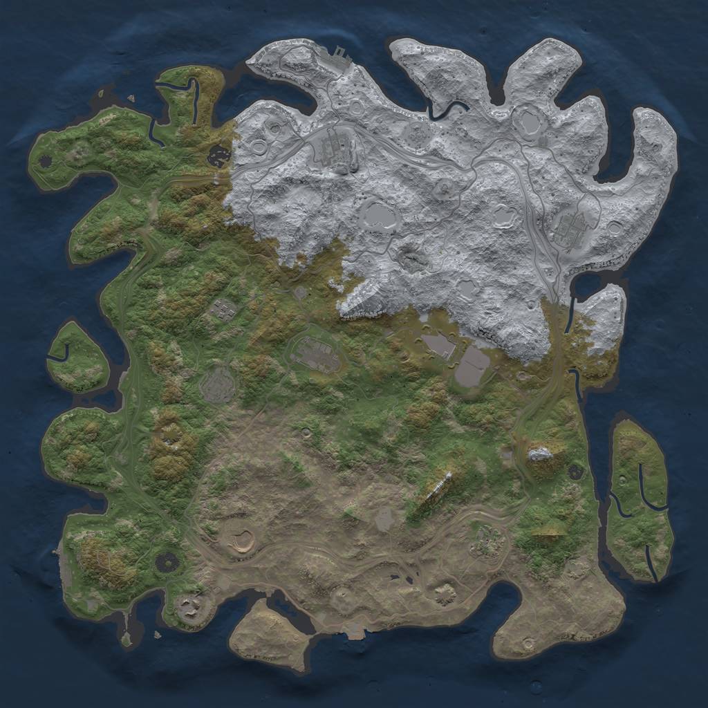 Rust Map: Procedural Map, Size: 4750, Seed: 1663319382, 18 Monuments