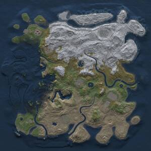 Thumbnail Rust Map: Procedural Map, Size: 4250, Seed: 738922931, 16 Monuments