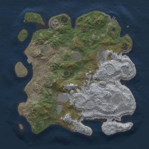 Thumbnail Rust Map: Procedural Map, Size: 3500, Seed: 1780881199, 15 Monuments