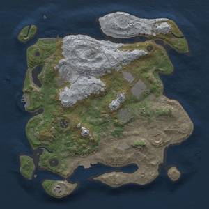 Thumbnail Rust Map: Procedural Map, Size: 3500, Seed: 405910492, 14 Monuments