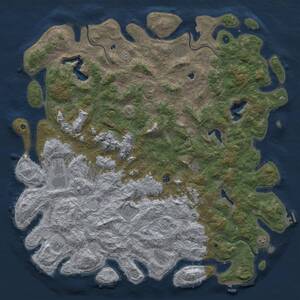 Thumbnail Rust Map: Procedural Map, Size: 6000, Seed: 222, 17 Monuments