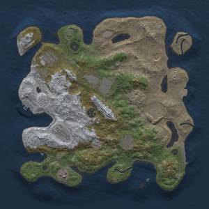 Thumbnail Rust Map: Procedural Map, Size: 3500, Seed: 1846173656, 17 Monuments