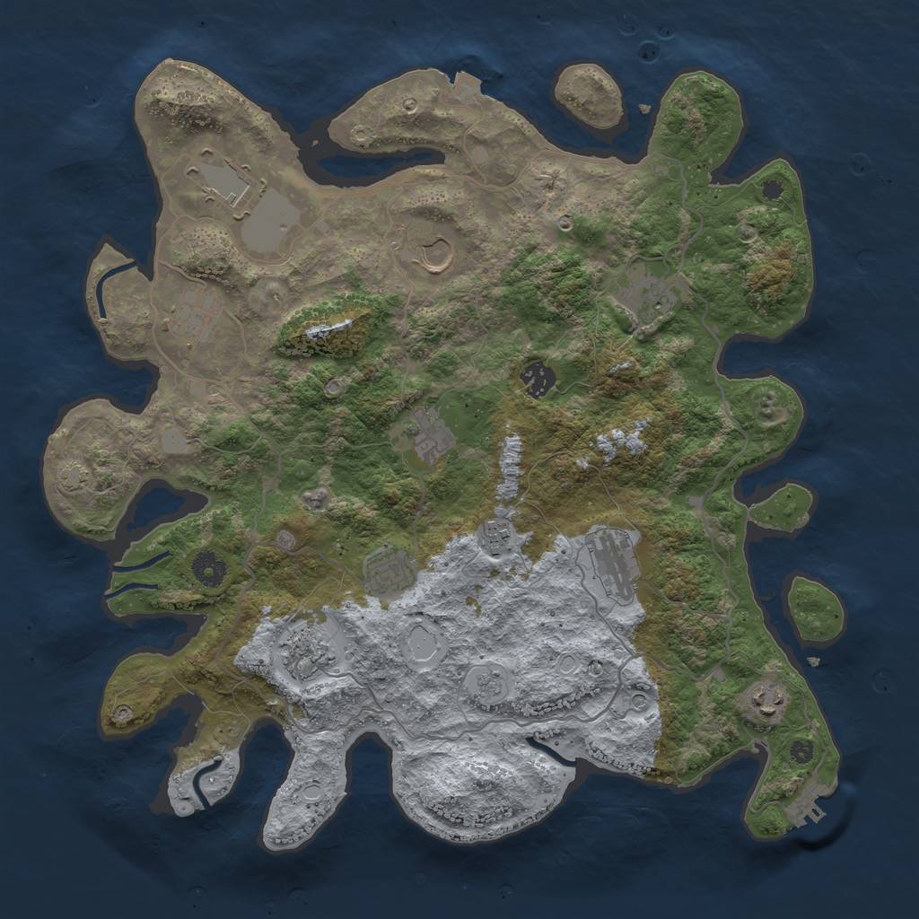Rust Map: Procedural Map, Size: 4000, Seed: 457900942, 18 Monuments