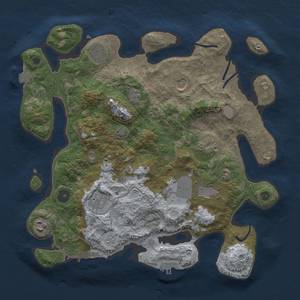 Thumbnail Rust Map: Procedural Map, Size: 3500, Seed: 234263562, 15 Monuments