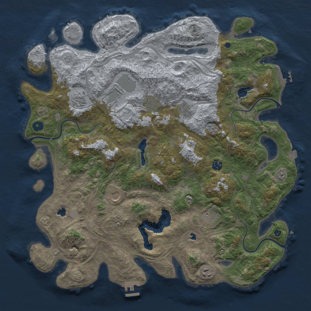 Rust Map: Procedural Map, Size: 4500, Seed: 197866173, 15 Monuments