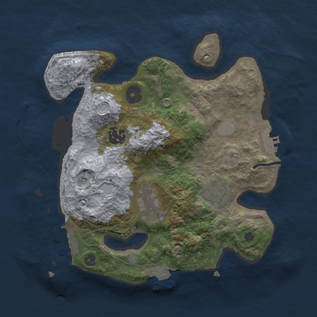 Rust Map: Procedural Map, Size: 2700, Seed: 359928846, 9 Monuments