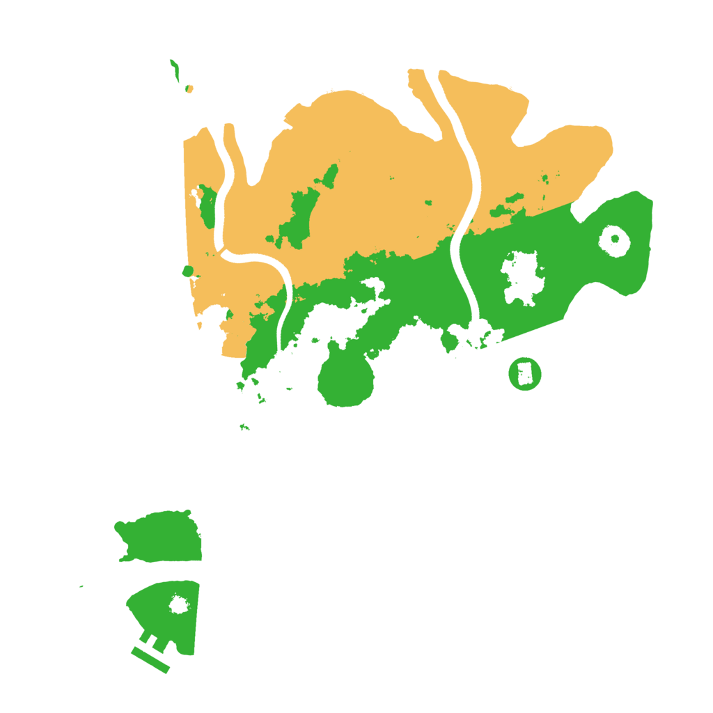 Biome Rust Map: Procedural Map, Size: 3500, Seed: 740249290