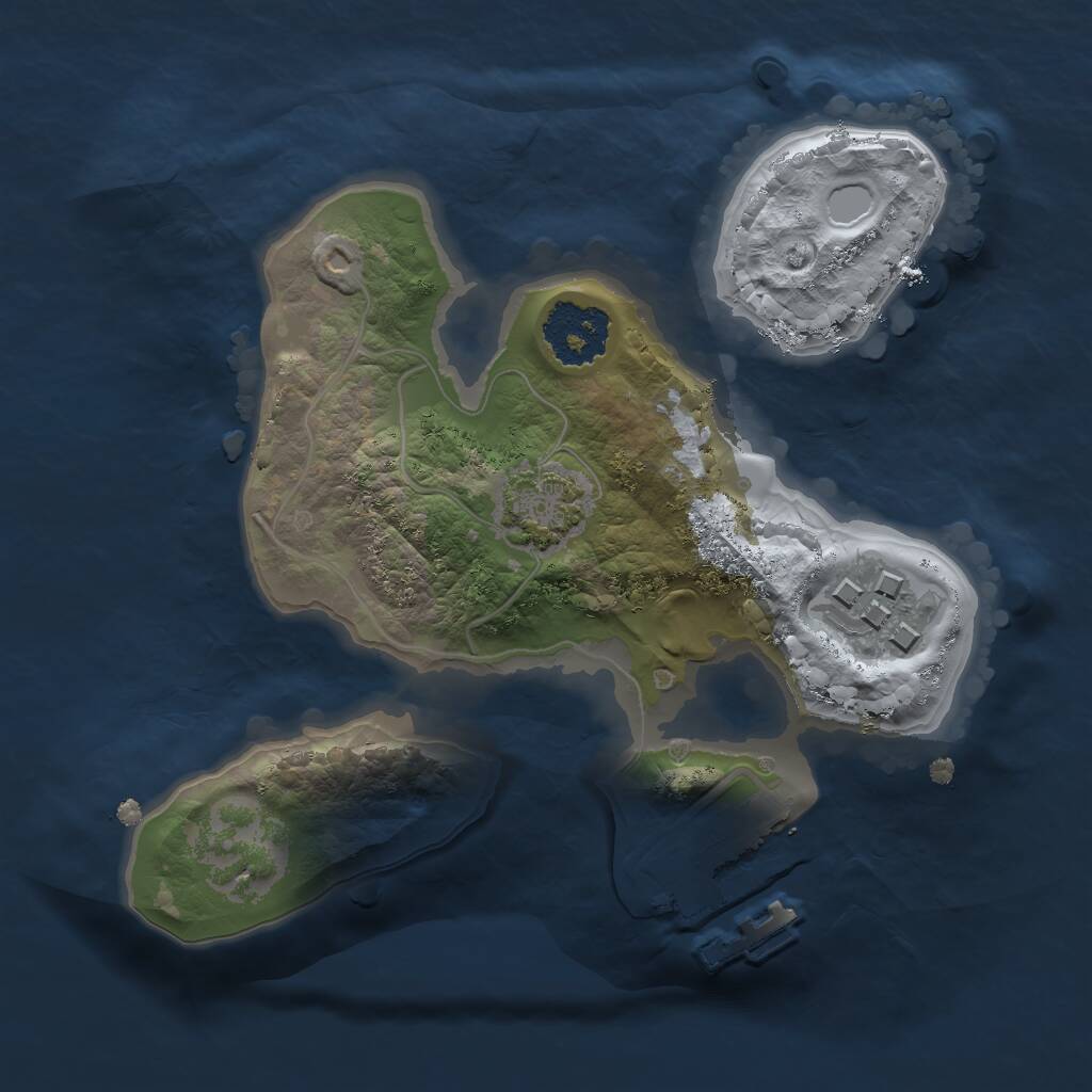 Rust Map: Procedural Map, Size: 1700, Seed: 2463447, 4 Monuments