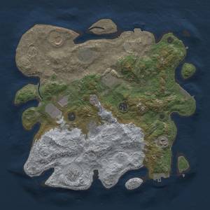 Thumbnail Rust Map: Procedural Map, Size: 3600, Seed: 21601, 17 Monuments