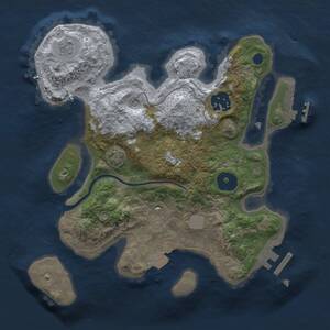 Thumbnail Rust Map: Procedural Map, Size: 2500, Seed: 17762077, 7 Monuments