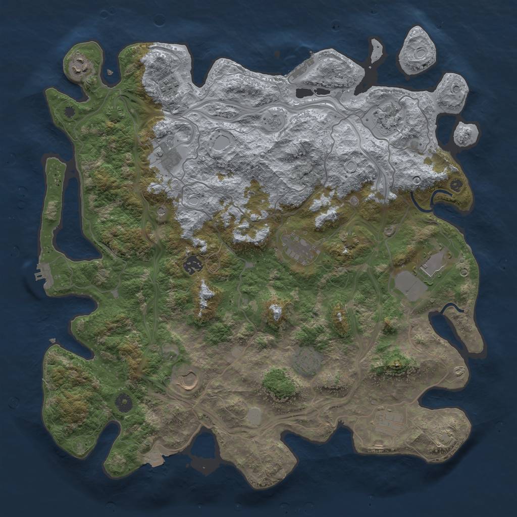 Rust Map: Procedural Map, Size: 4275, Seed: 7183728, 18 Monuments