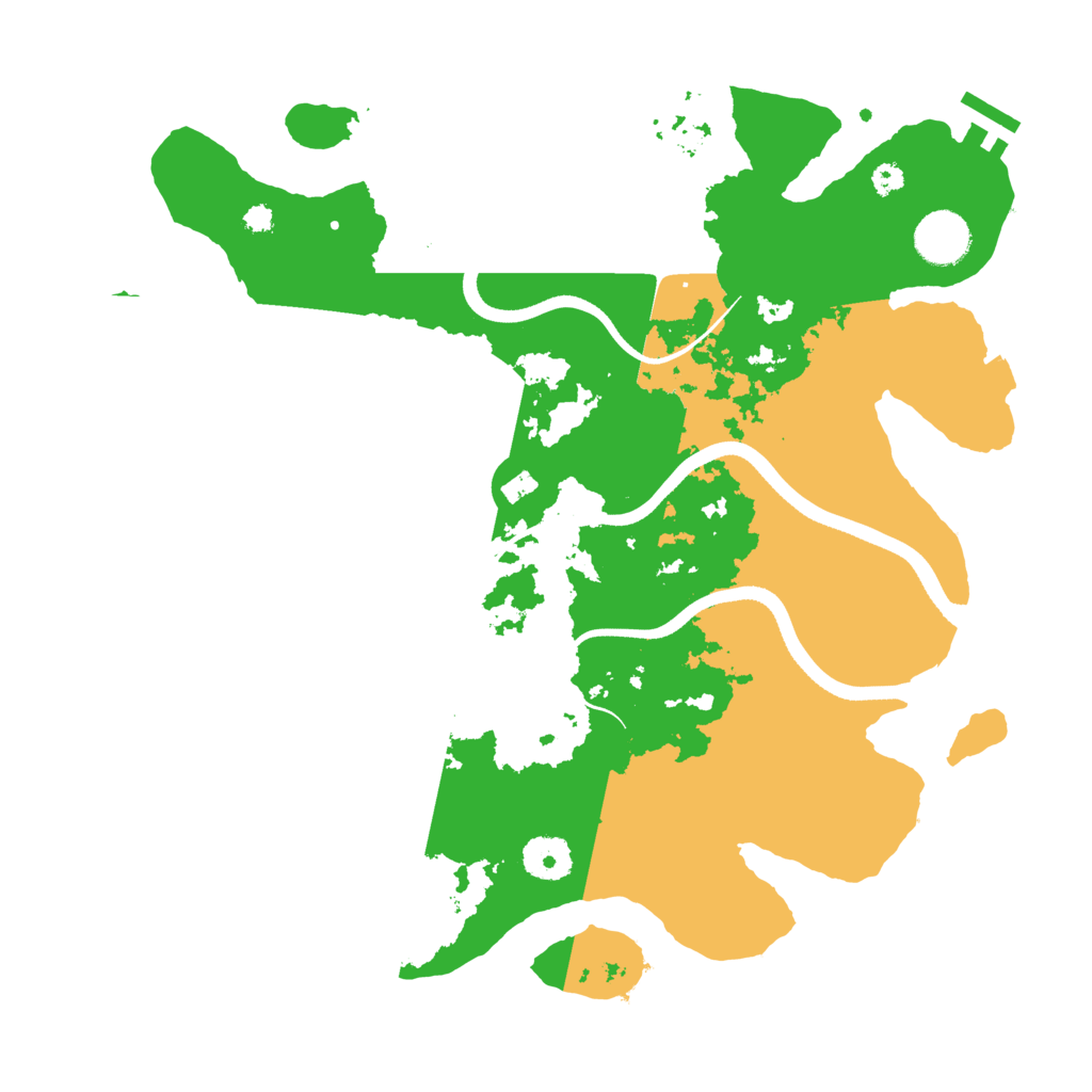 Biome Rust Map: Procedural Map, Size: 3500, Seed: 2070570255