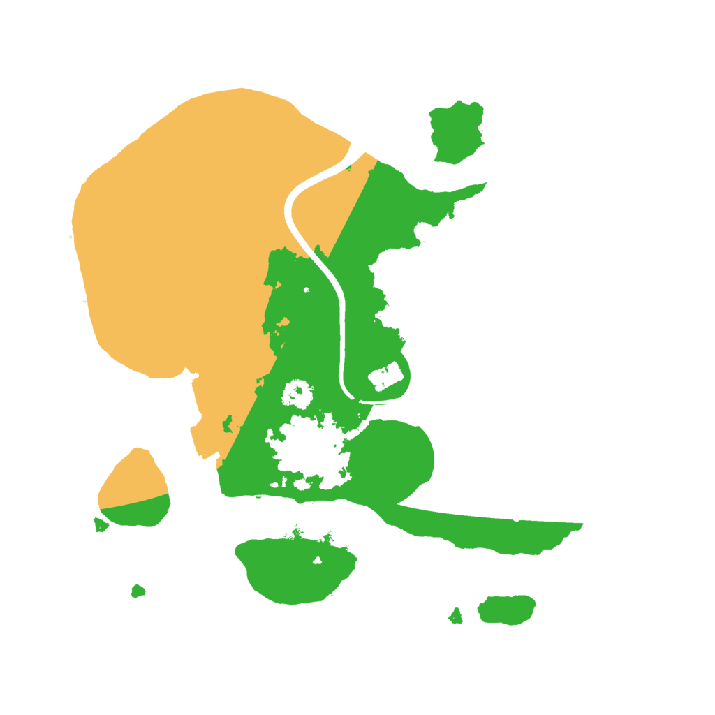 Biome Rust Map: Procedural Map, Size: 2400, Seed: 950461127
