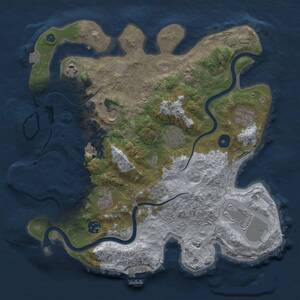 Thumbnail Rust Map: Procedural Map, Size: 3500, Seed: 765331069, 15 Monuments