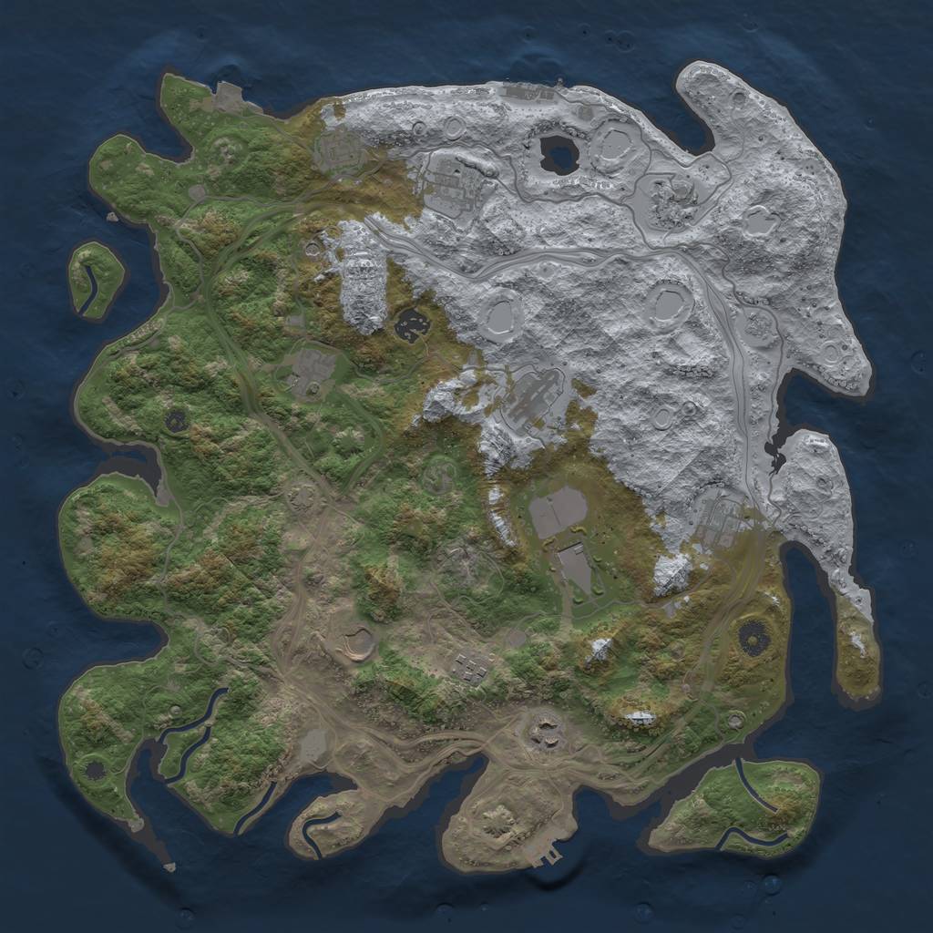 Rust Map: Procedural Map, Size: 4250, Seed: 1344599578, 19 Monuments