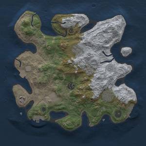 Thumbnail Rust Map: Procedural Map, Size: 3000, Seed: 40213, 13 Monuments