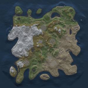 Thumbnail Rust Map: Procedural Map, Size: 3500, Seed: 574038556, 16 Monuments