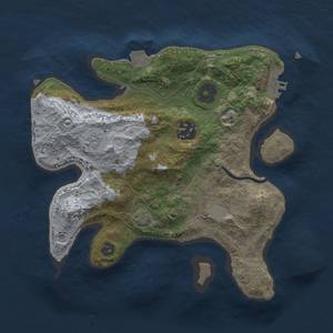 Thumbnail Rust Map: Procedural Map, Size: 2500, Seed: 1448788457, 7 Monuments