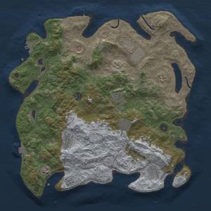 Thumbnail Rust Map: Procedural Map, Size: 4000, Seed: 2136723592, 18 Monuments