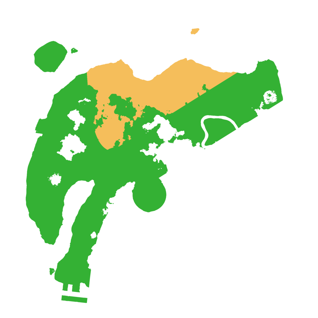 Biome Rust Map: Procedural Map, Size: 2500, Seed: 6548