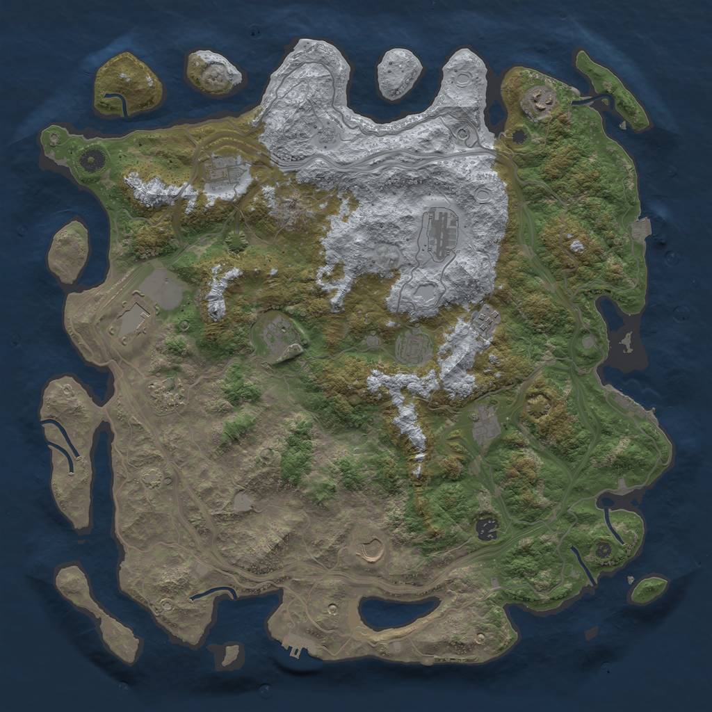 Rust Map: Procedural Map, Size: 4500, Seed: 1549008356, 19 Monuments