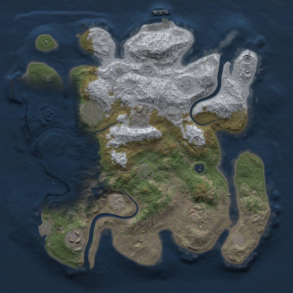 Rust Map: Procedural Map, Size: 3000, Seed: 1604688301, 11 Monuments