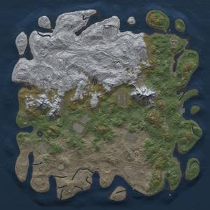 Thumbnail Rust Map: Procedural Map, Size: 5000, Seed: 1007267422, 18 Monuments