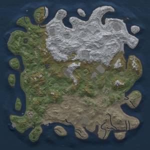 Thumbnail Rust Map: Procedural Map, Size: 4550, Seed: 458806100, 19 Monuments