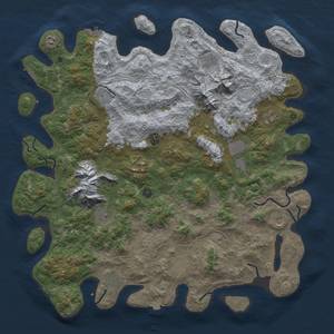 Thumbnail Rust Map: Procedural Map, Size: 5200, Seed: 1, 19 Monuments