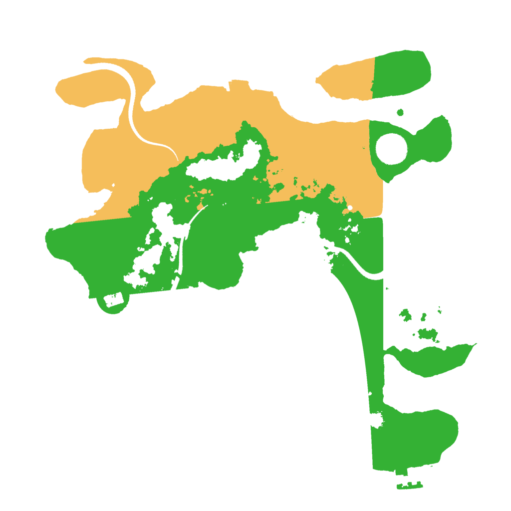 Biome Rust Map: Procedural Map, Size: 3000, Seed: 543307