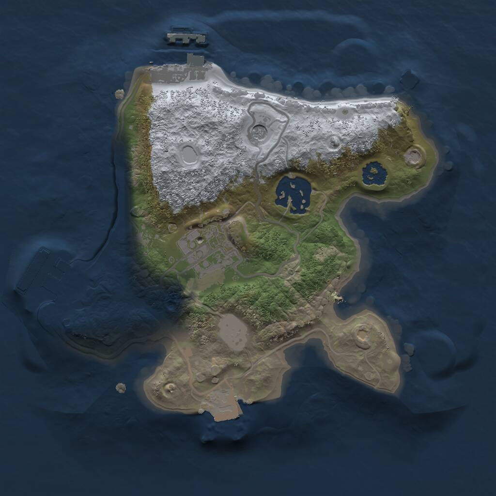 Rust Map: Procedural Map, Size: 2000, Seed: 1582992558, 6 Monuments