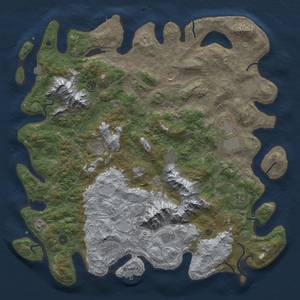 Thumbnail Rust Map: Procedural Map, Size: 5000, Seed: 832149121, 19 Monuments