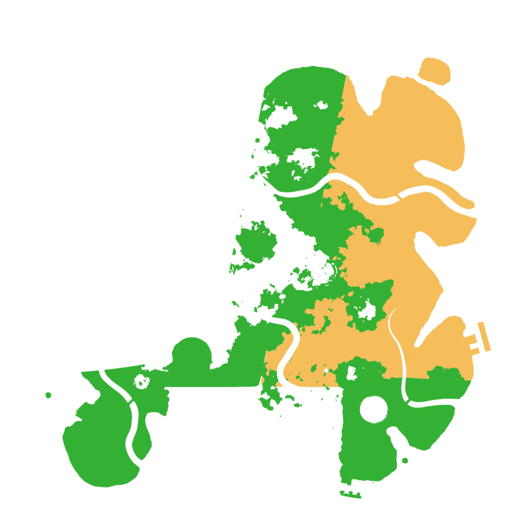 Biome Rust Map: Procedural Map, Size: 3500, Seed: 1758791268