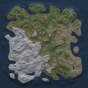 Thumbnail Rust Map: Procedural Map, Size: 4500, Seed: 69169, 19 Monuments