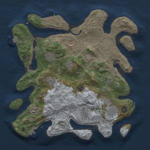 Thumbnail Rust Map: Procedural Map, Size: 3500, Seed: 1219135910, 17 Monuments