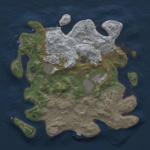 Thumbnail Rust Map: Procedural Map, Size: 3500, Seed: 214264771, 15 Monuments