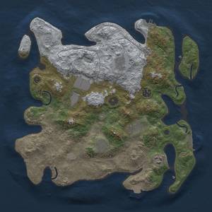 Thumbnail Rust Map: Procedural Map, Size: 3500, Seed: 888208327, 15 Monuments