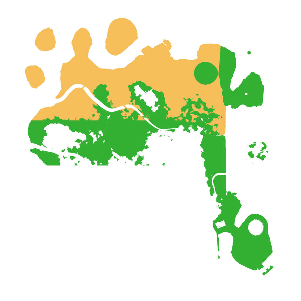 Biome Rust Map: Procedural Map, Size: 3500, Seed: 79883