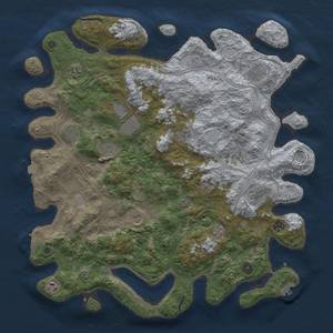 Thumbnail Rust Map: Procedural Map, Size: 4500, Seed: 170174205, 19 Monuments