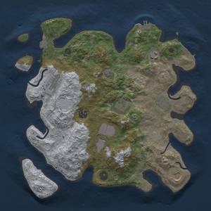 Thumbnail Rust Map: Procedural Map, Size: 3500, Seed: 102976218, 16 Monuments