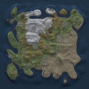 Thumbnail Rust Map: Procedural Map, Size: 3500, Seed: 1455786857, 15 Monuments