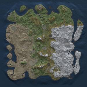 Thumbnail Rust Map: Procedural Map, Size: 4500, Seed: 22257904, 19 Monuments