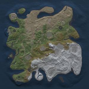 Thumbnail Rust Map: Procedural Map, Size: 3500, Seed: 678851615, 18 Monuments