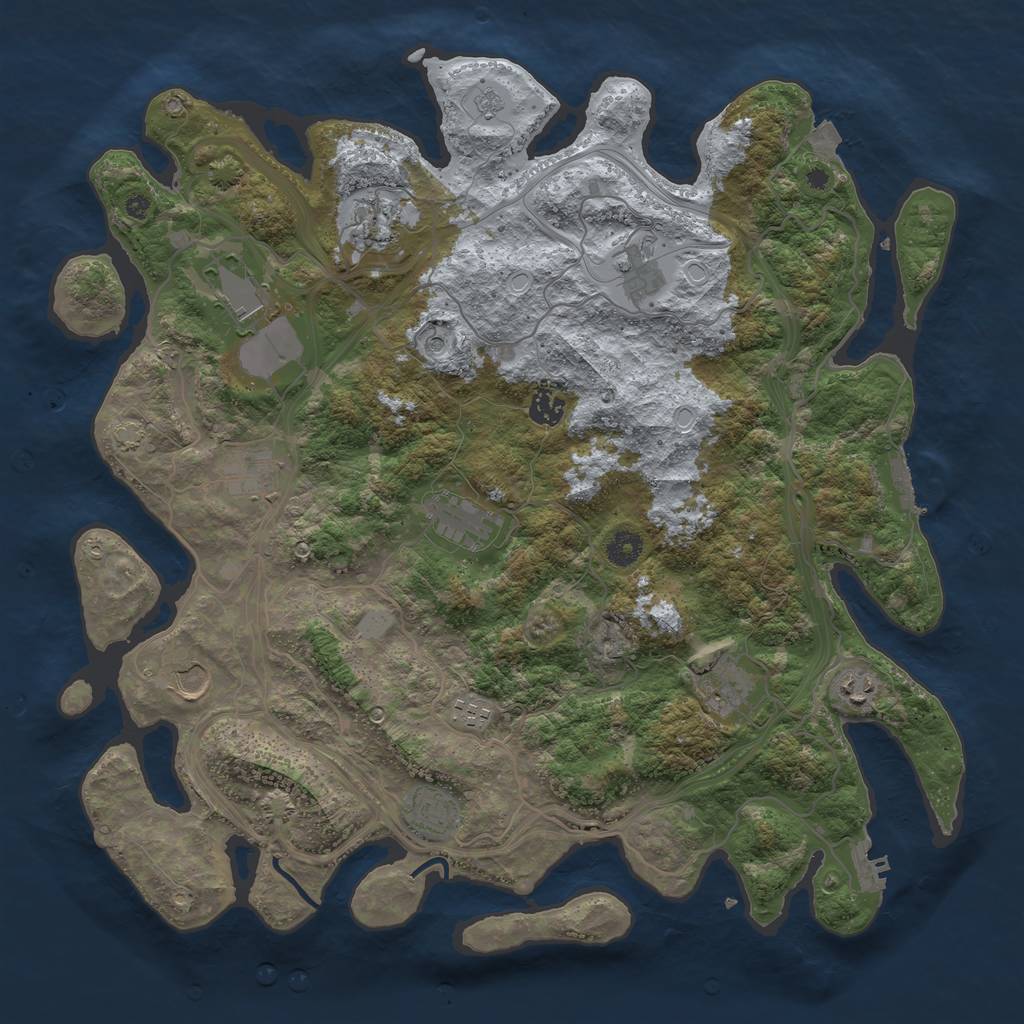 Rust Map: Procedural Map, Size: 4250, Seed: 1712, 19 Monuments
