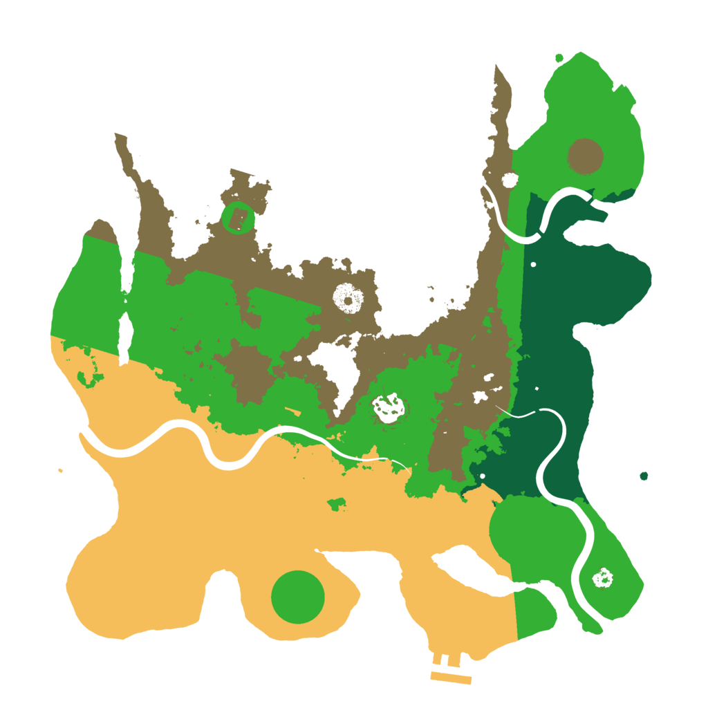 Biome Rust Map: Procedural Map, Size: 3500, Seed: 417168483