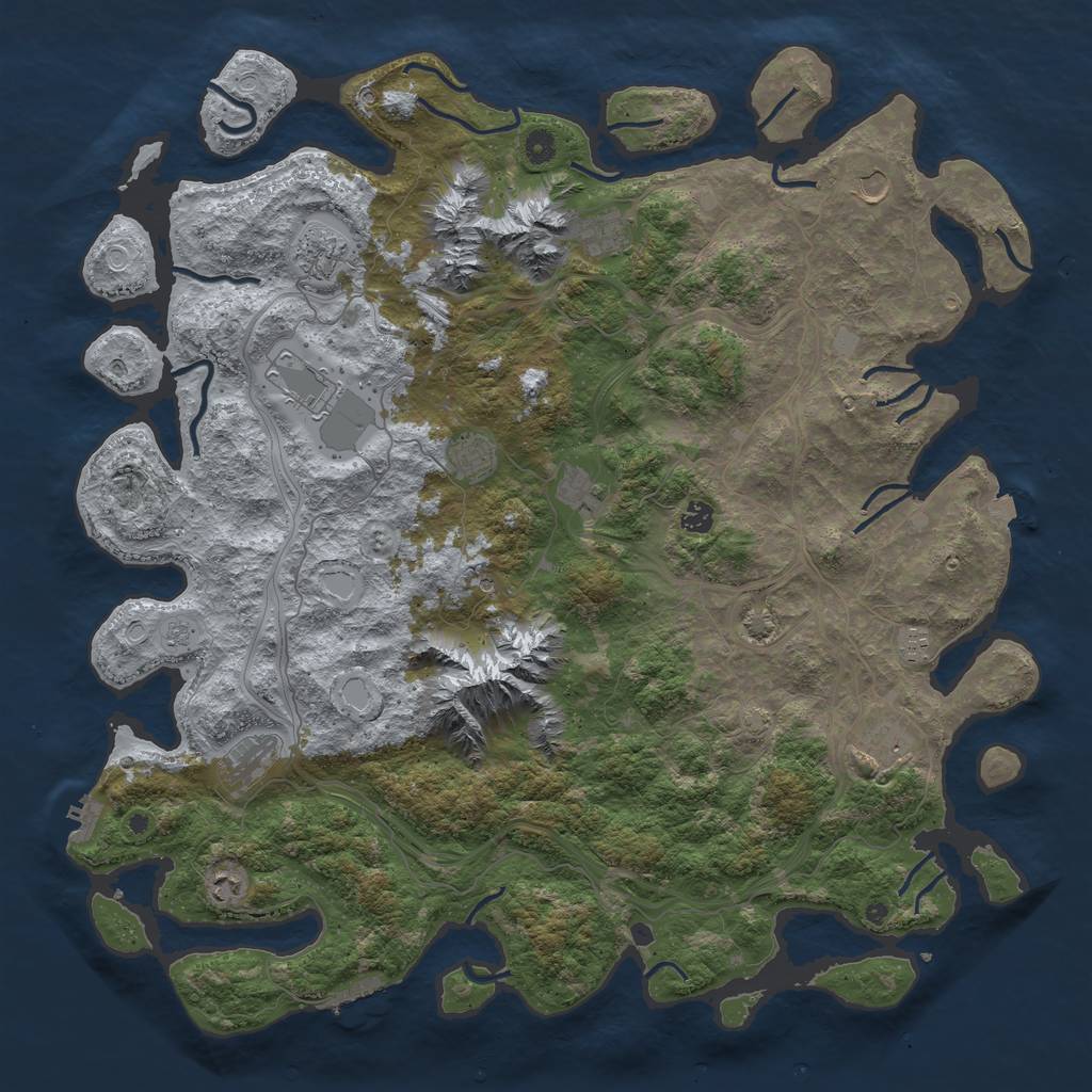 Rust Map: Procedural Map, Size: 5000, Seed: 65189419, 19 Monuments