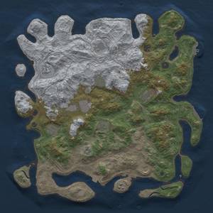 Thumbnail Rust Map: Procedural Map, Size: 4500, Seed: 591836787, 19 Monuments