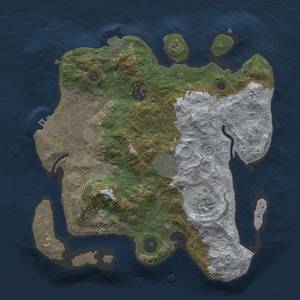 Thumbnail Rust Map: Procedural Map, Size: 3000, Seed: 379913271, 10 Monuments