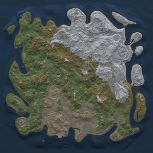 Thumbnail Rust Map: Procedural Map, Size: 4500, Seed: 648284532, 18 Monuments